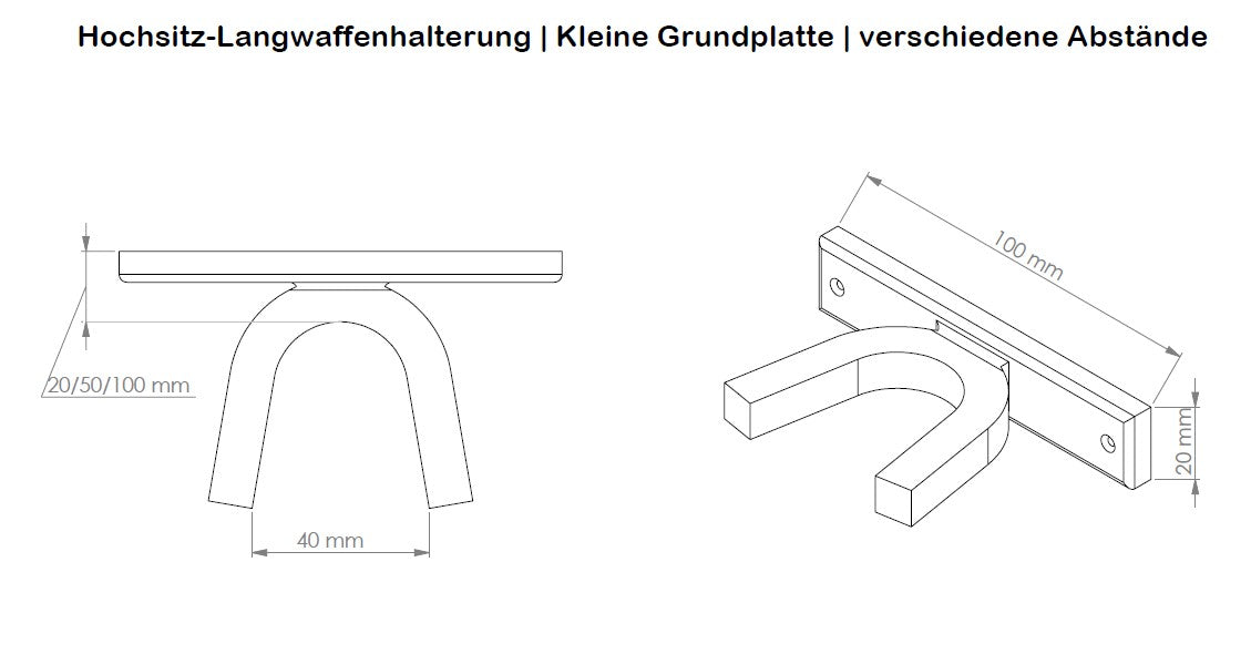 Hochsitz-Halterung für Langwaffen (inkl. Schrauben)